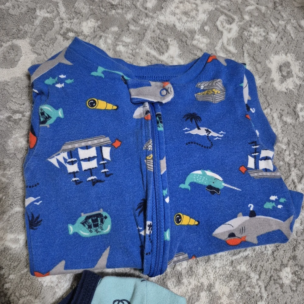 Carter's Boy's Lion, Pirate, Camping Wilderness Cotton Sleeper Set Size 24M - Picture 3 of 4